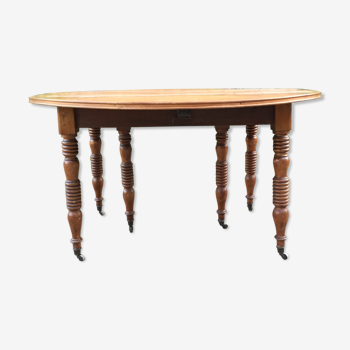 Old oval table Louis Philippe with 6 feet