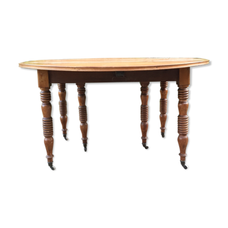 Table ovale ancienne Louis Philippe à 6 pieds