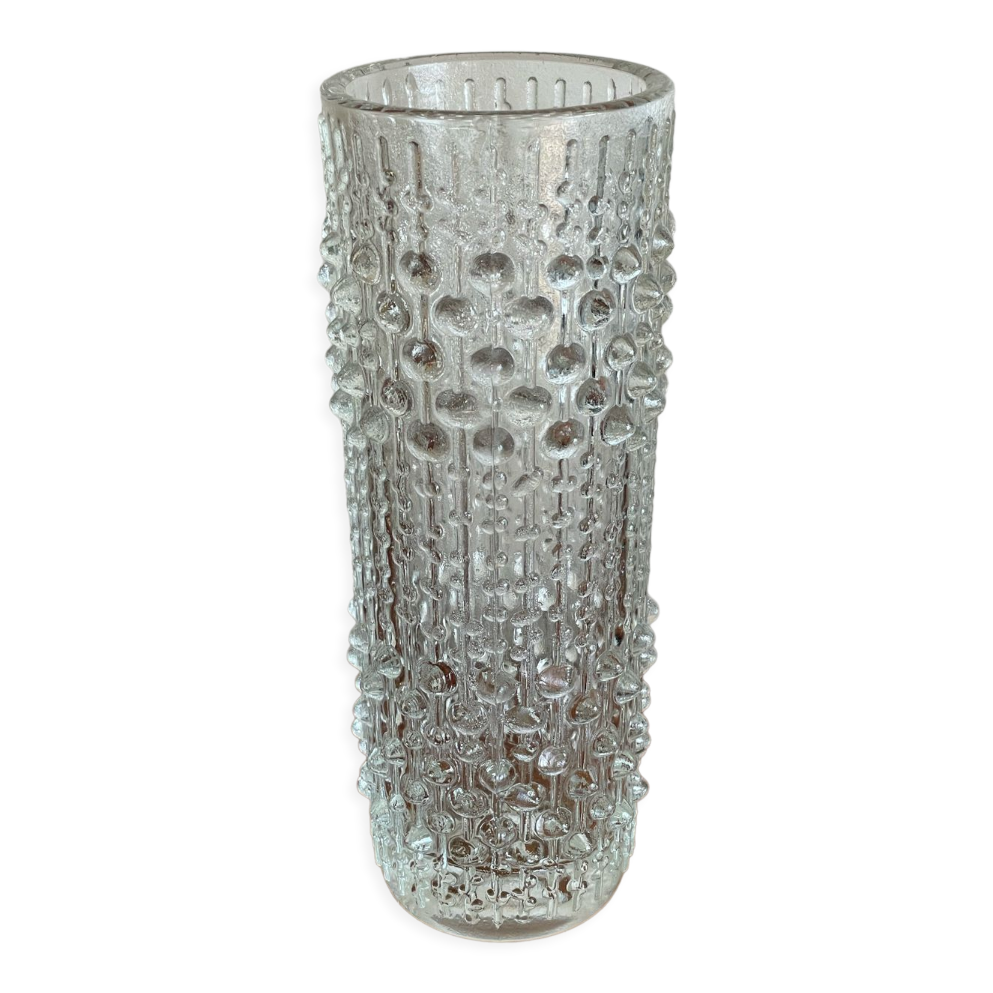 Moulded glass vase