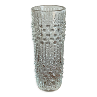 Vase verre moulé