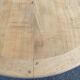 Round dining table Louis Philippe stripped in raw solid cherry wood Italy