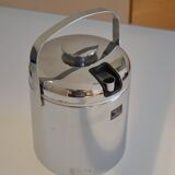 chrome metal ice bucket or elephant ice cubes made in Japan vintage 1970