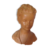Bust of a young man in plaster
