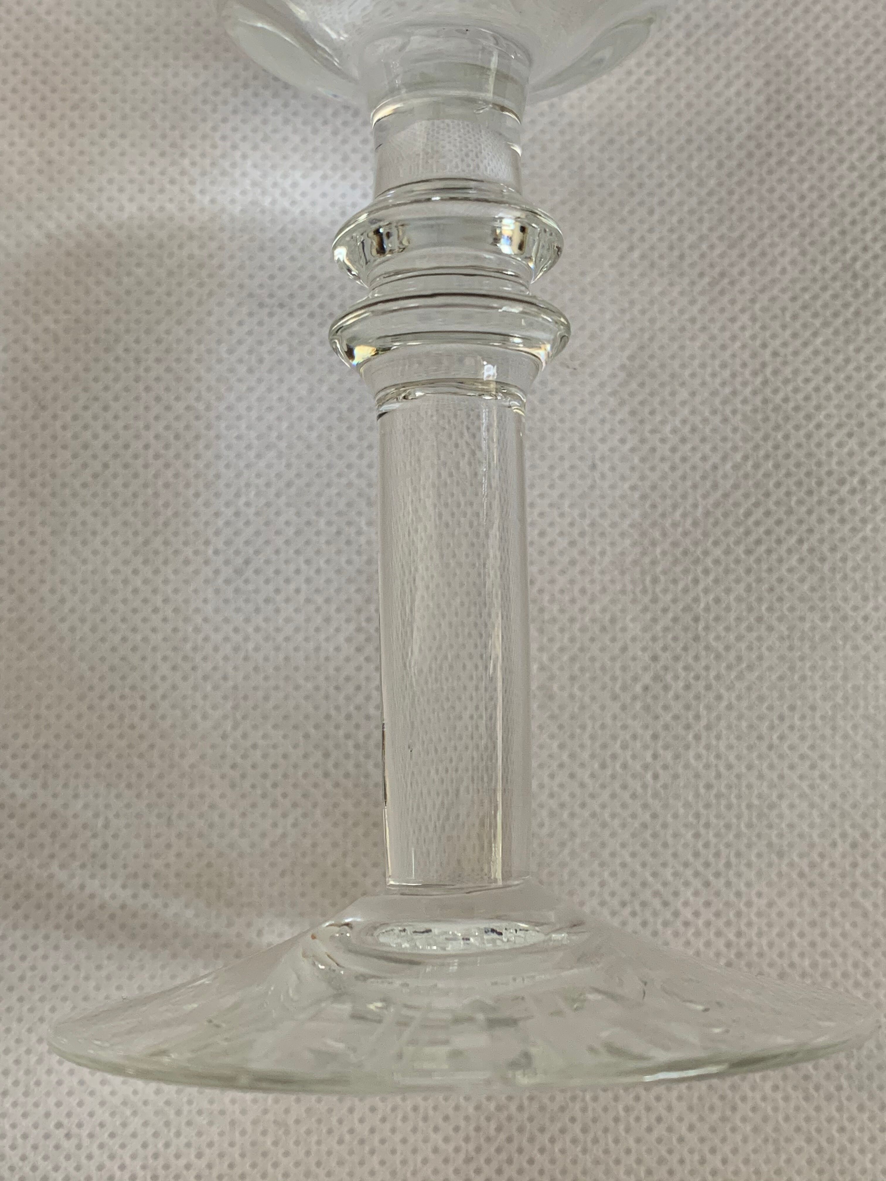 3 Verres en cristal sur pied pour vin blanc