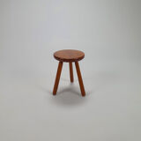 Mid century oak tripod stool, 1950s