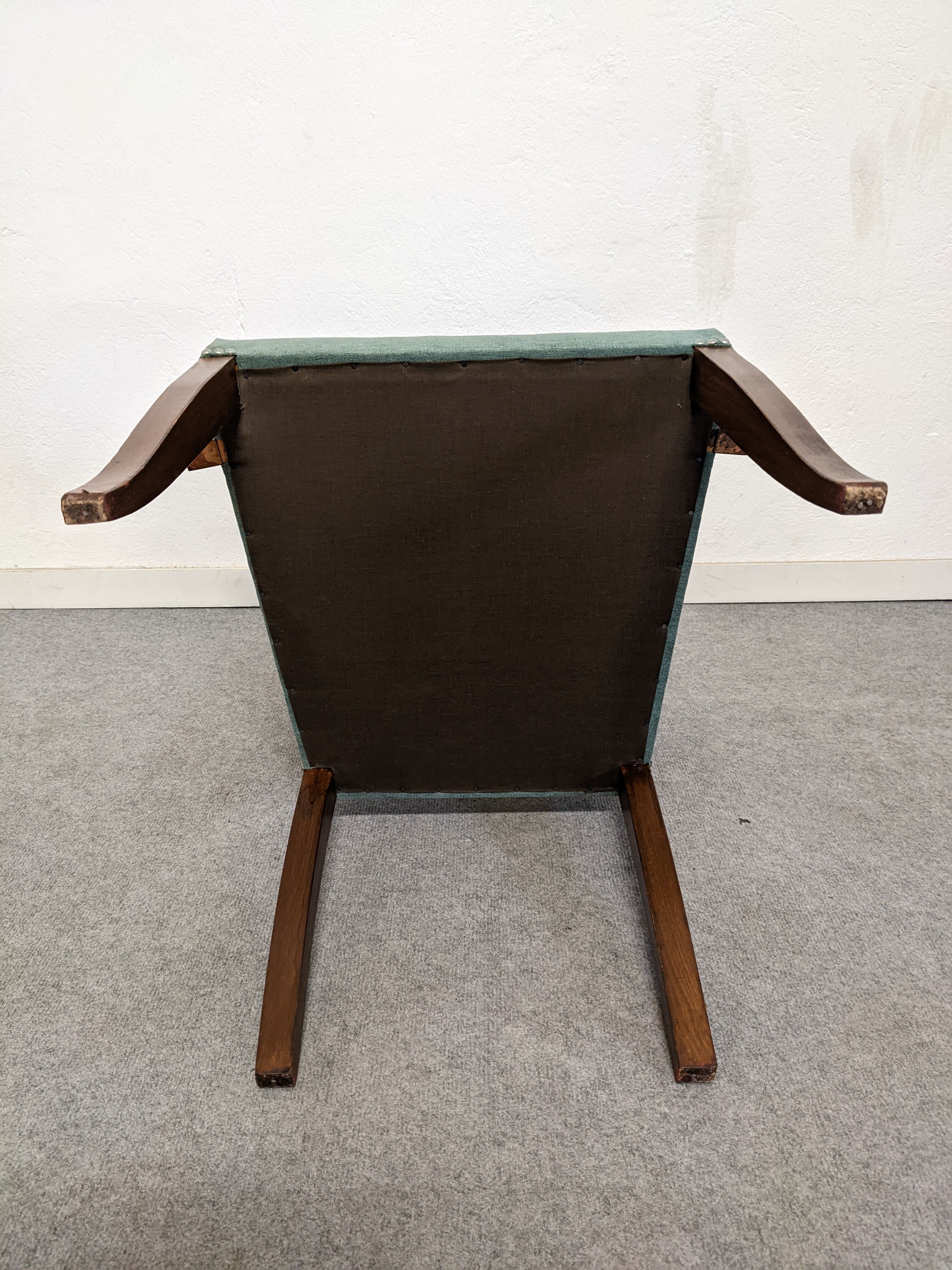 Pair of art deco style bridge armchairs