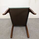 Pair of art deco style bridge armchairs