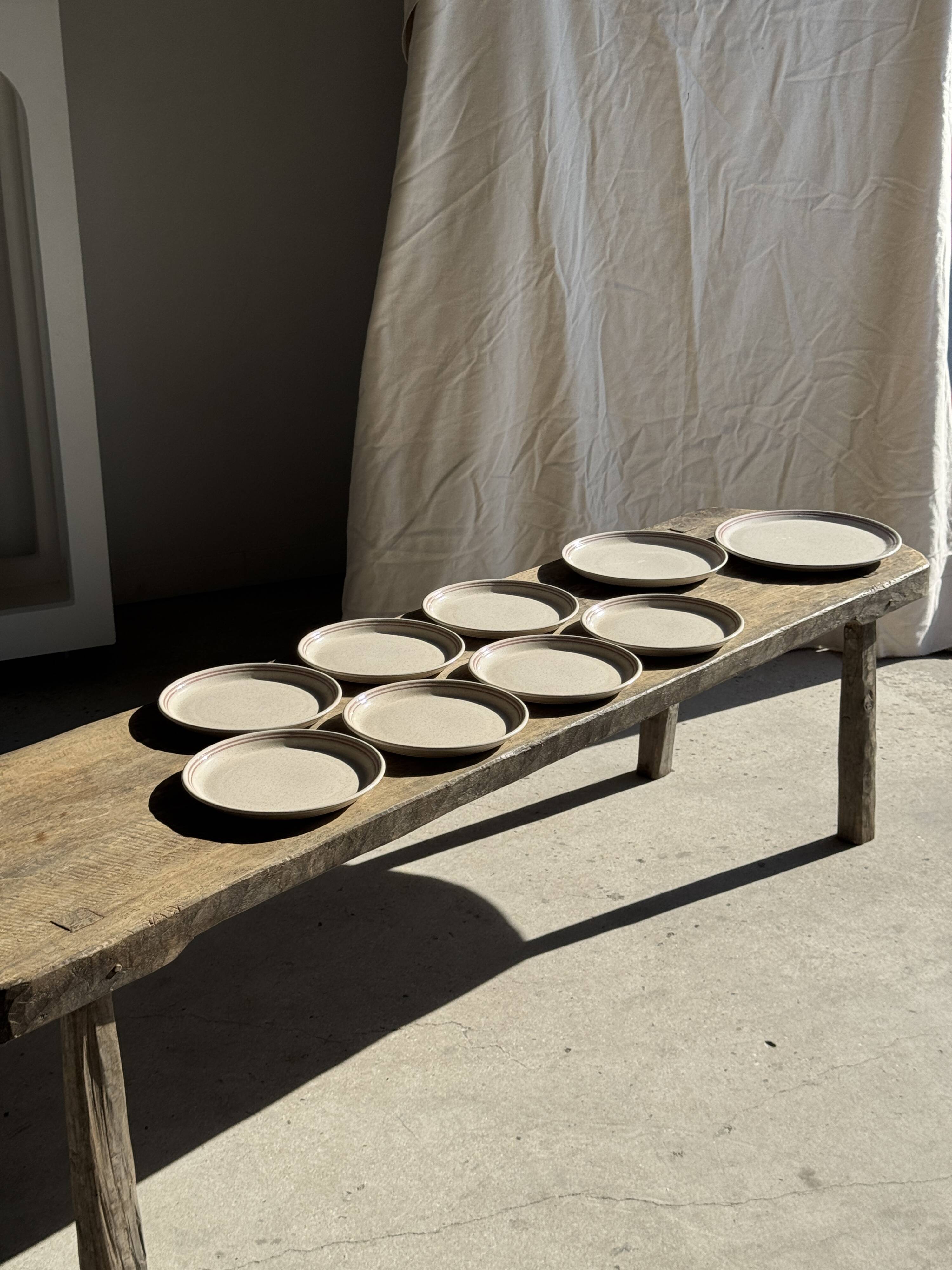 Lunéville table service Art Workshop 8 plates and 2 serving dishes