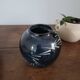 Glazed stoneware round vase