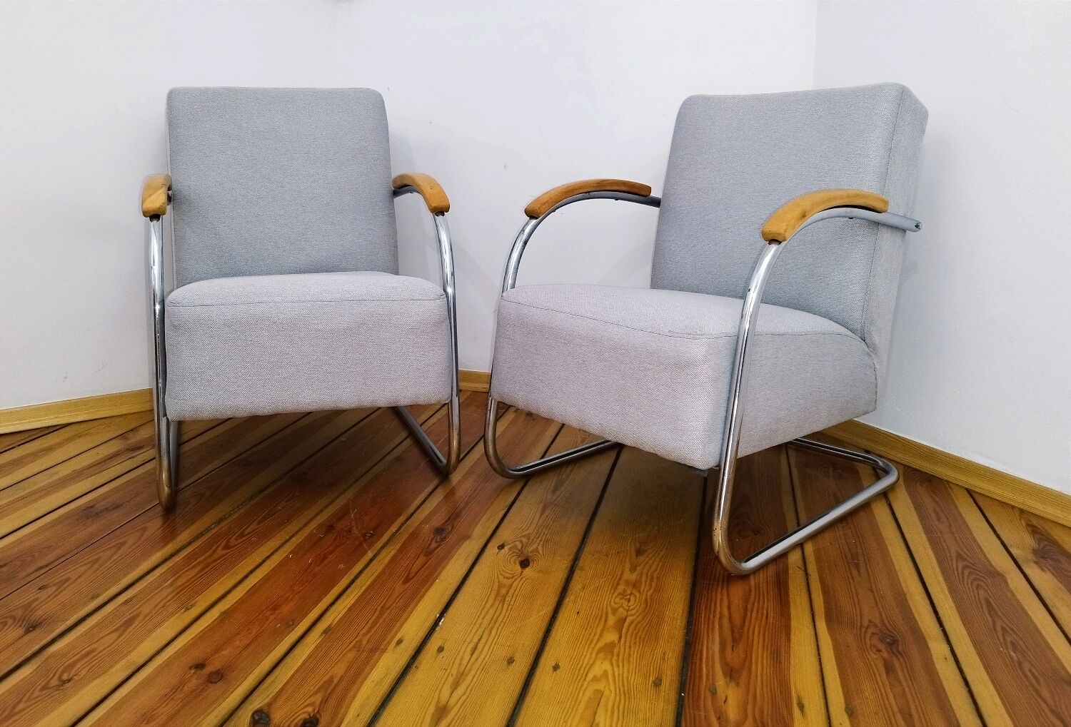 Pair of mücke melder fn 21 armchairs, vintage, 1930