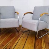 Pair of mücke melder fn 21 armchairs, vintage, 1930