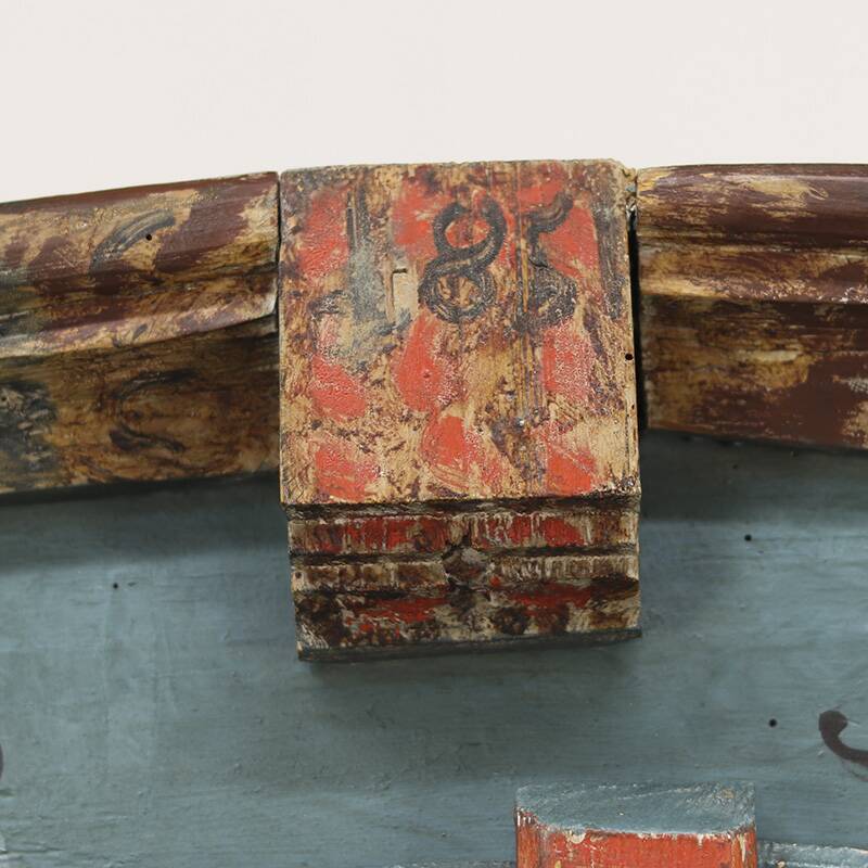 Painted Folk Art Bridal Cabinet 1851