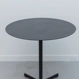 Hay charcoal-coloured black metal round table