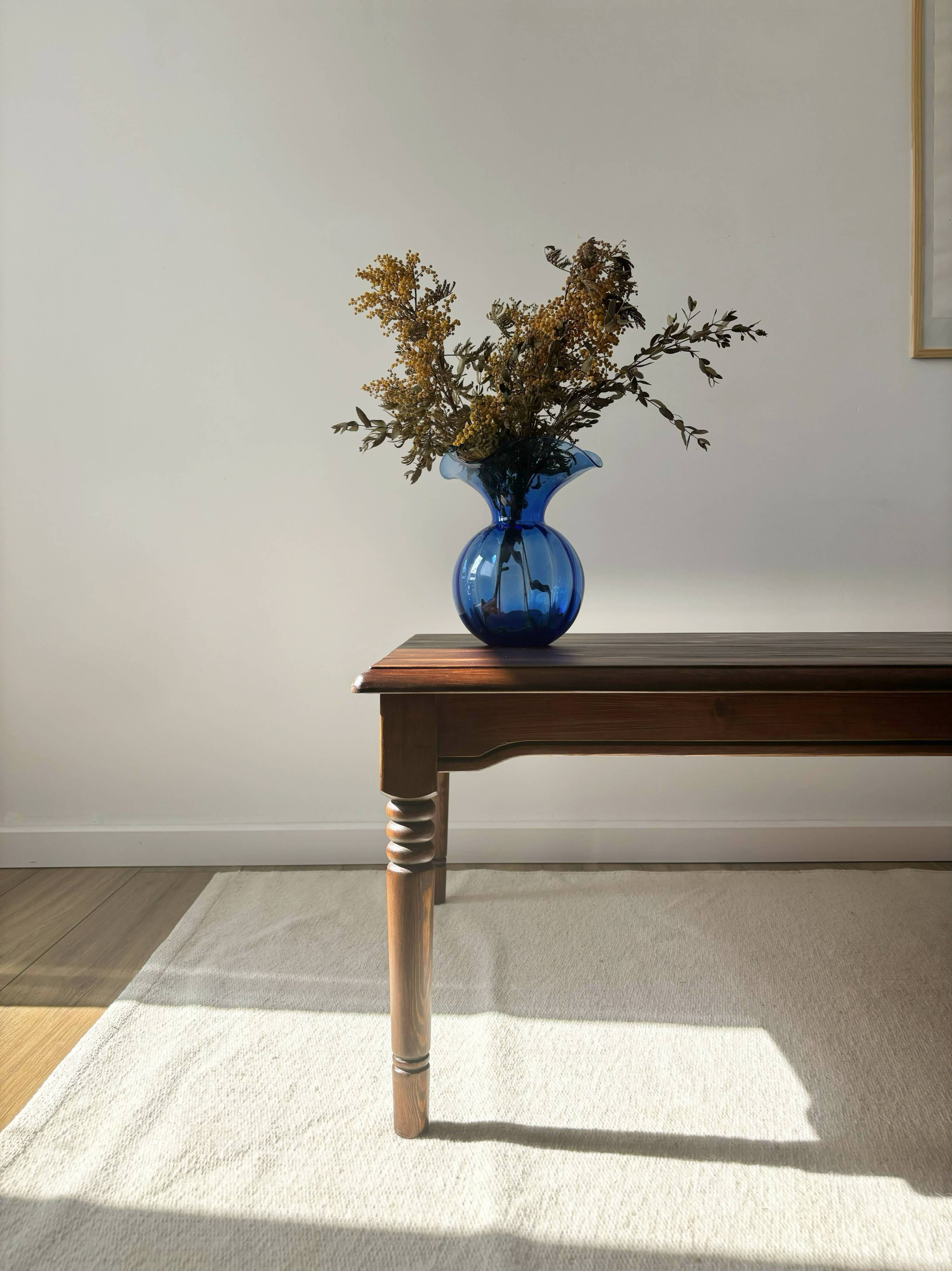 Grande table basse style cottage ferme ancienne renovée