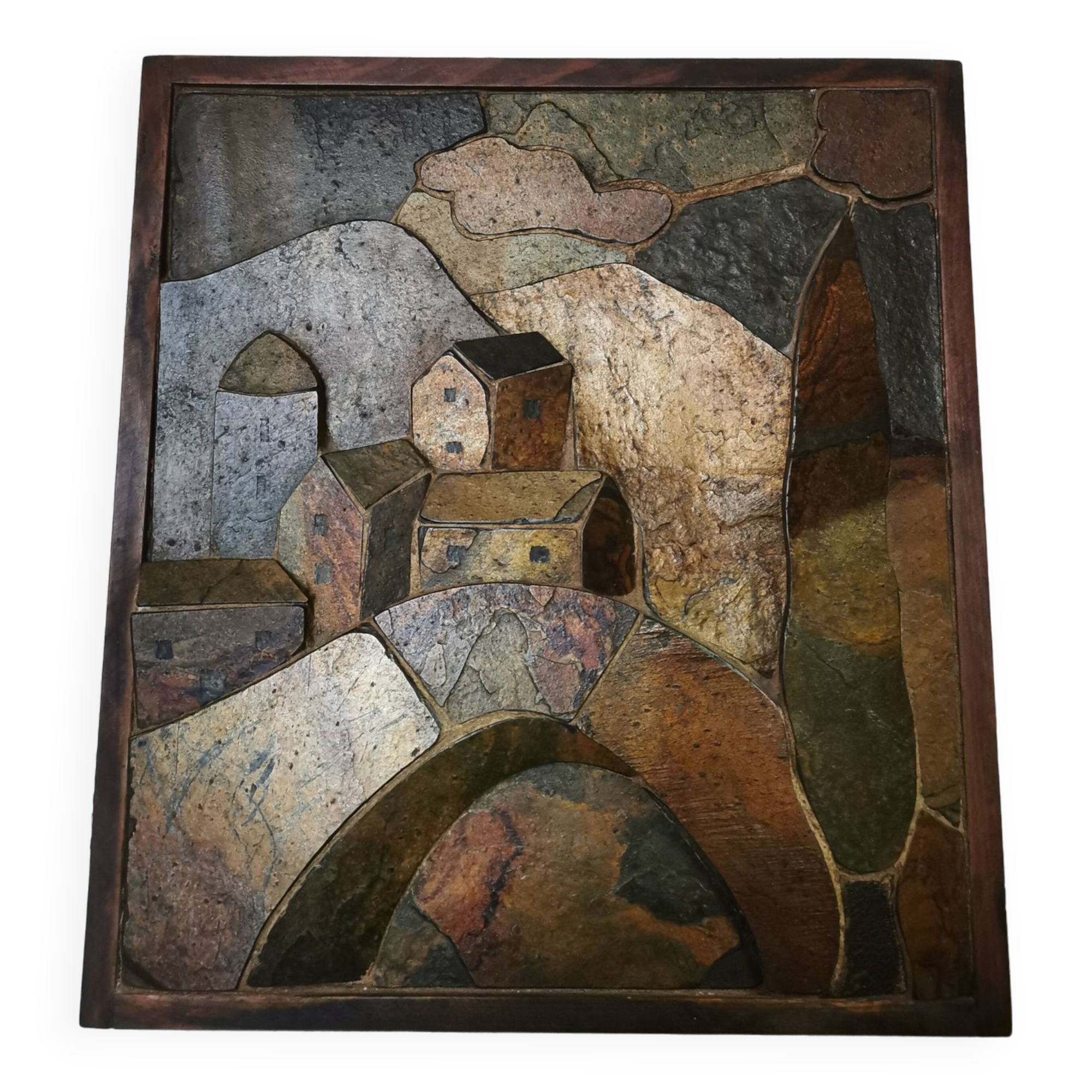 Slate mountain decor frame