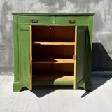 Antique green patinated wooden sideboard – chic country style