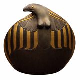 Horus Lamp - Georges Deliège signed ceramic - Art Deco style (circa 1970)