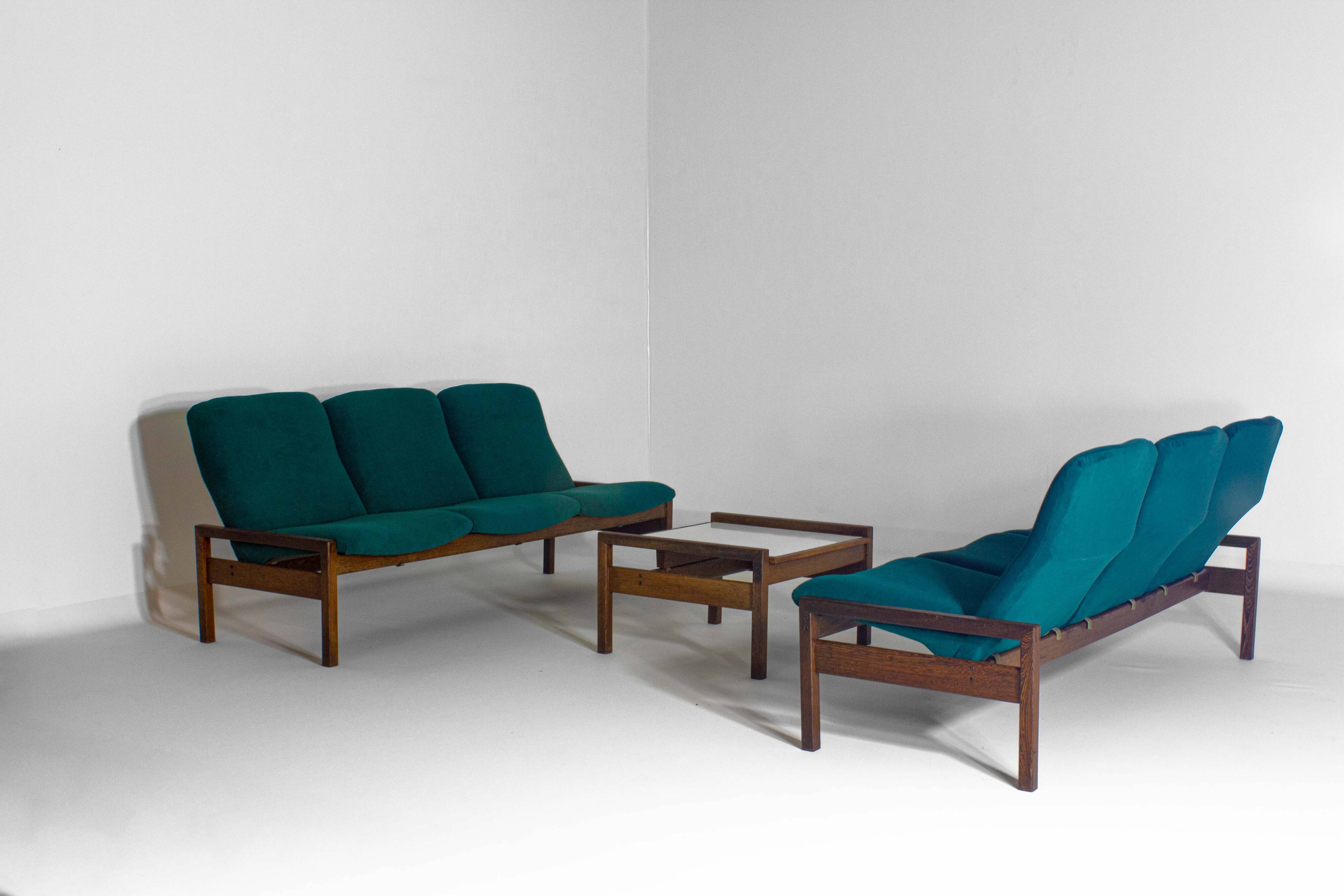 Rare mid-century sitting corner by Georges van Rijck, 1960s Belgium