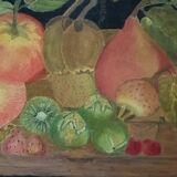 Nature morte, huile sur toile signée