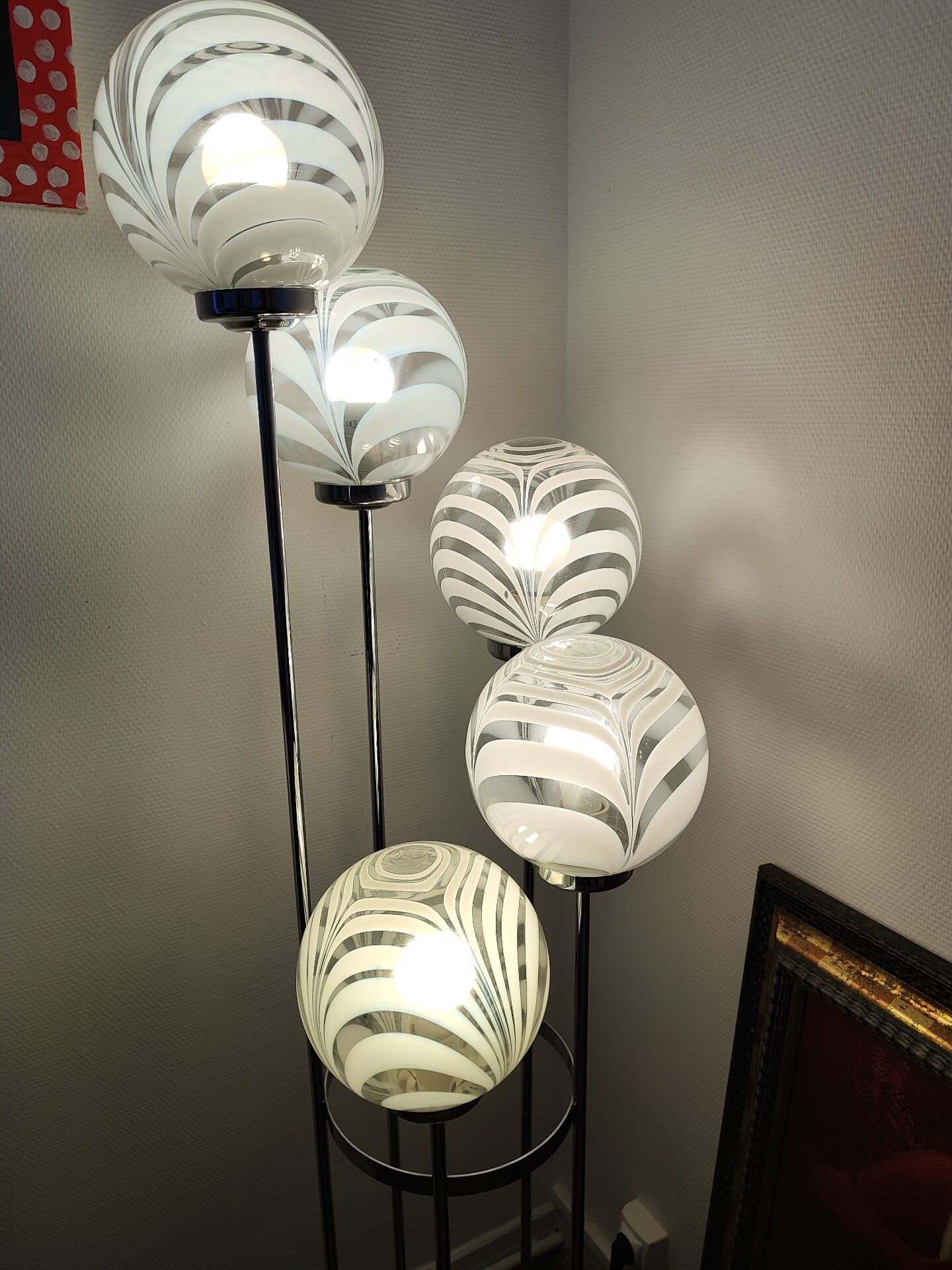 Toni Zucherri Murano floor lamp Venini 1970
