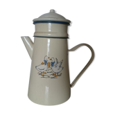 Cafetière en tôle émaillé vintage