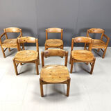 Copy of Rainer Daumiller pine wood dining chairs for Hirthals Savvaerk set of 6