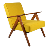 Armchair compas, renovation, yellow, teak