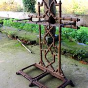 Vintage cast iron umbrella stand from the 1950s.
