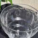 6 water glasses – guilloche blown crystal