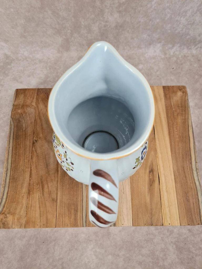 Large jug / earthenware carafe – Moustiers decoration – handmade Yf