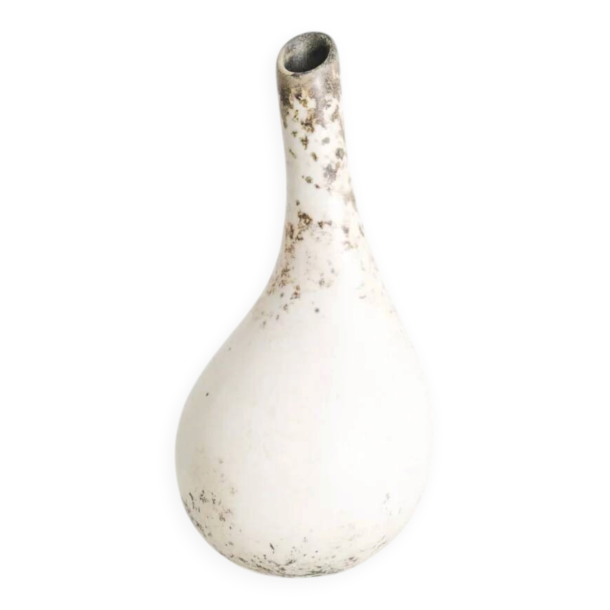Swedish Mid Century White Vase by Hans Hedberg, 1950s