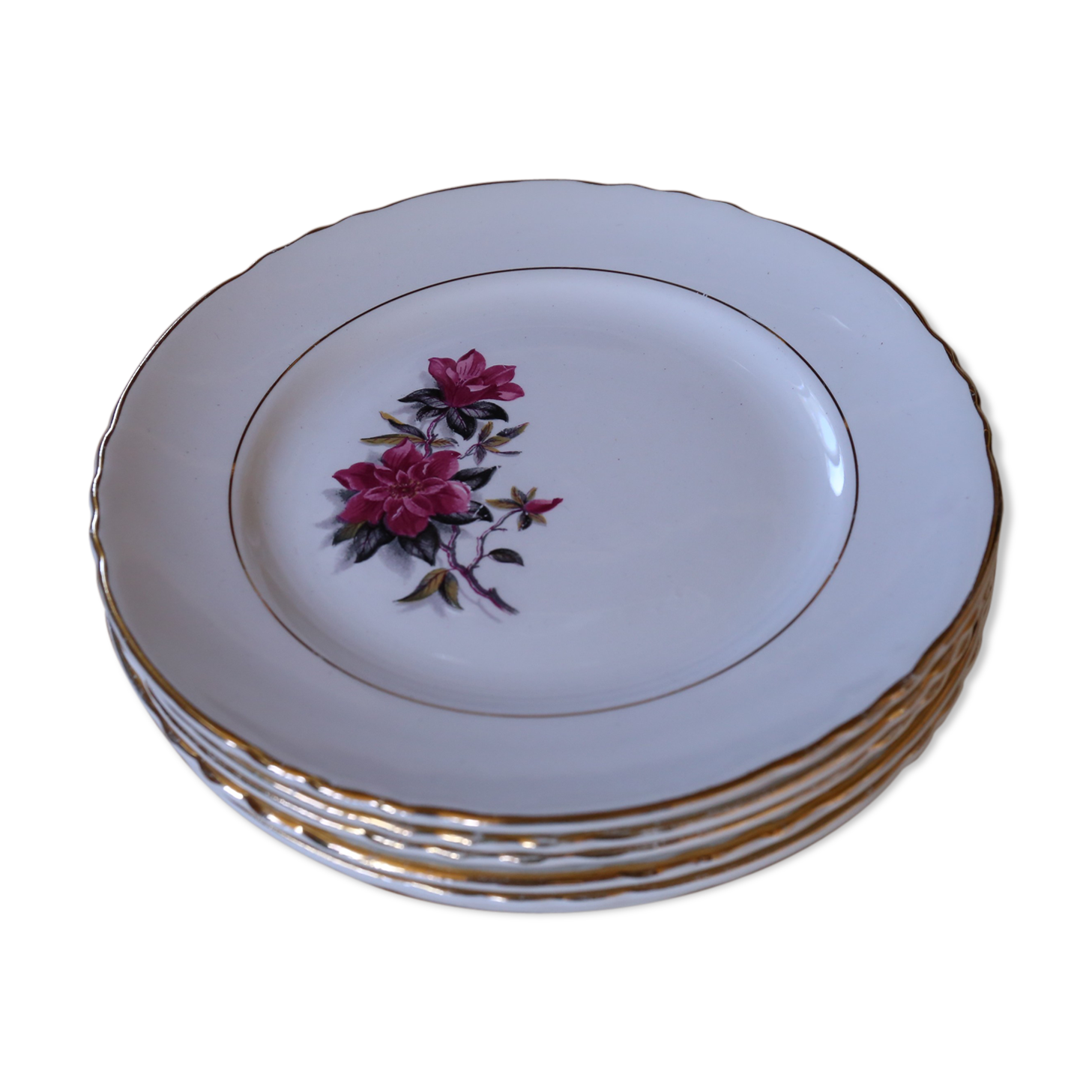 6 small vintage plates Orchies Moulin des Wolves