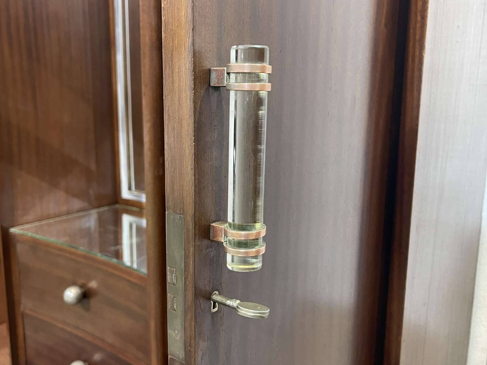 Art Deco wardrobe-dressing table stamped RINCK 115 Faubourg St Antoine Paris