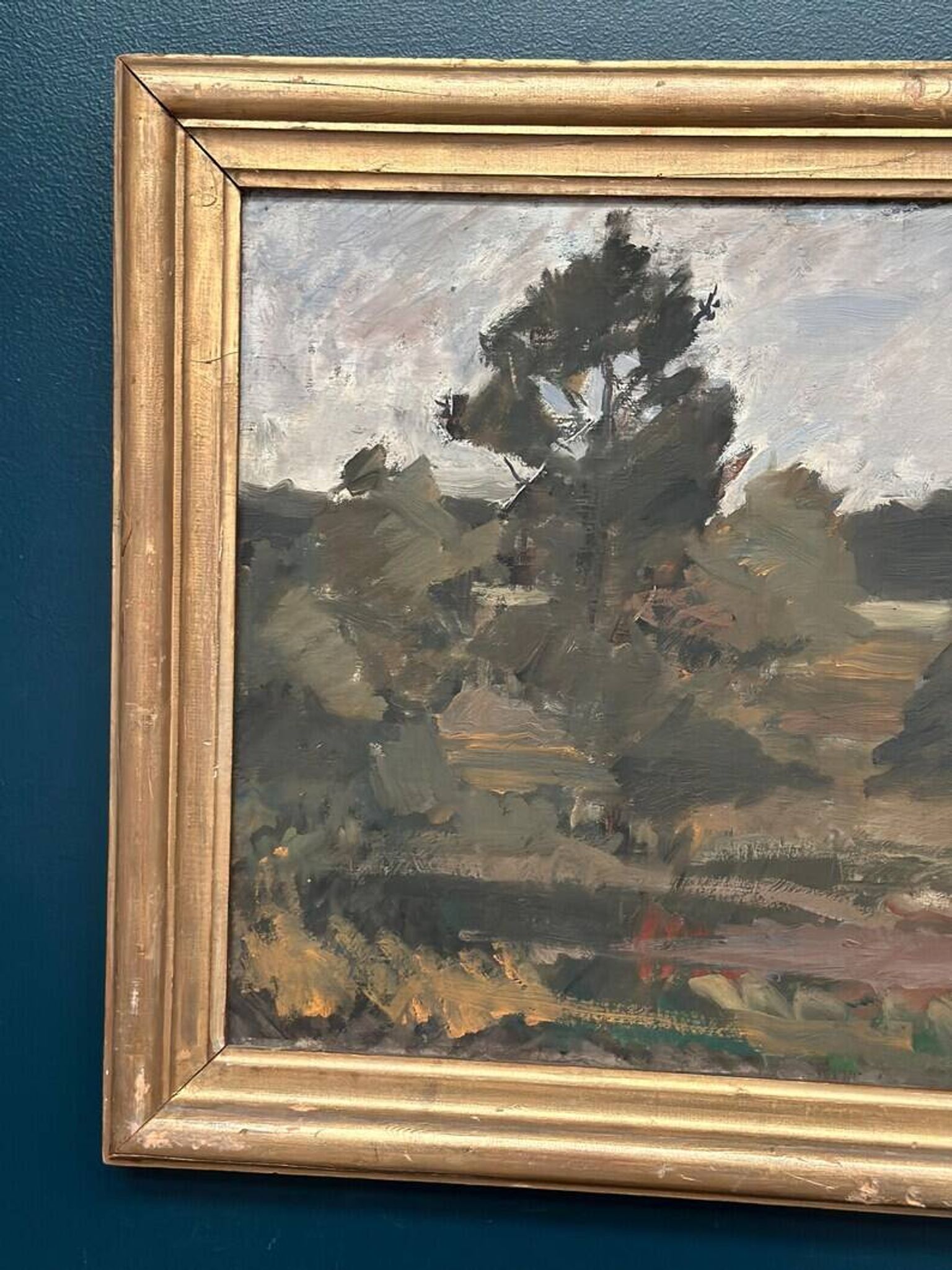 Huile sur toile originale suédoise – "Paysage" par Tornqvist – Signée – Datée 1932 – Encadrée