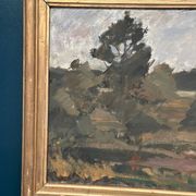 Huile sur toile originale suédoise – "Paysage" par Tornqvist – Signée – Datée 1932 – Encadrée
