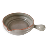 Vintage stoneware fondue pot – Grès des Capucins, Salins-les-Bains