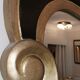 Miroir xxl néo baroque noir et doré années 80