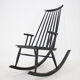 1960s Varjosen Puunjalostus beech rocking chair, Finland