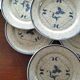 9 assiettes à dessert en porcelaine de Sologne