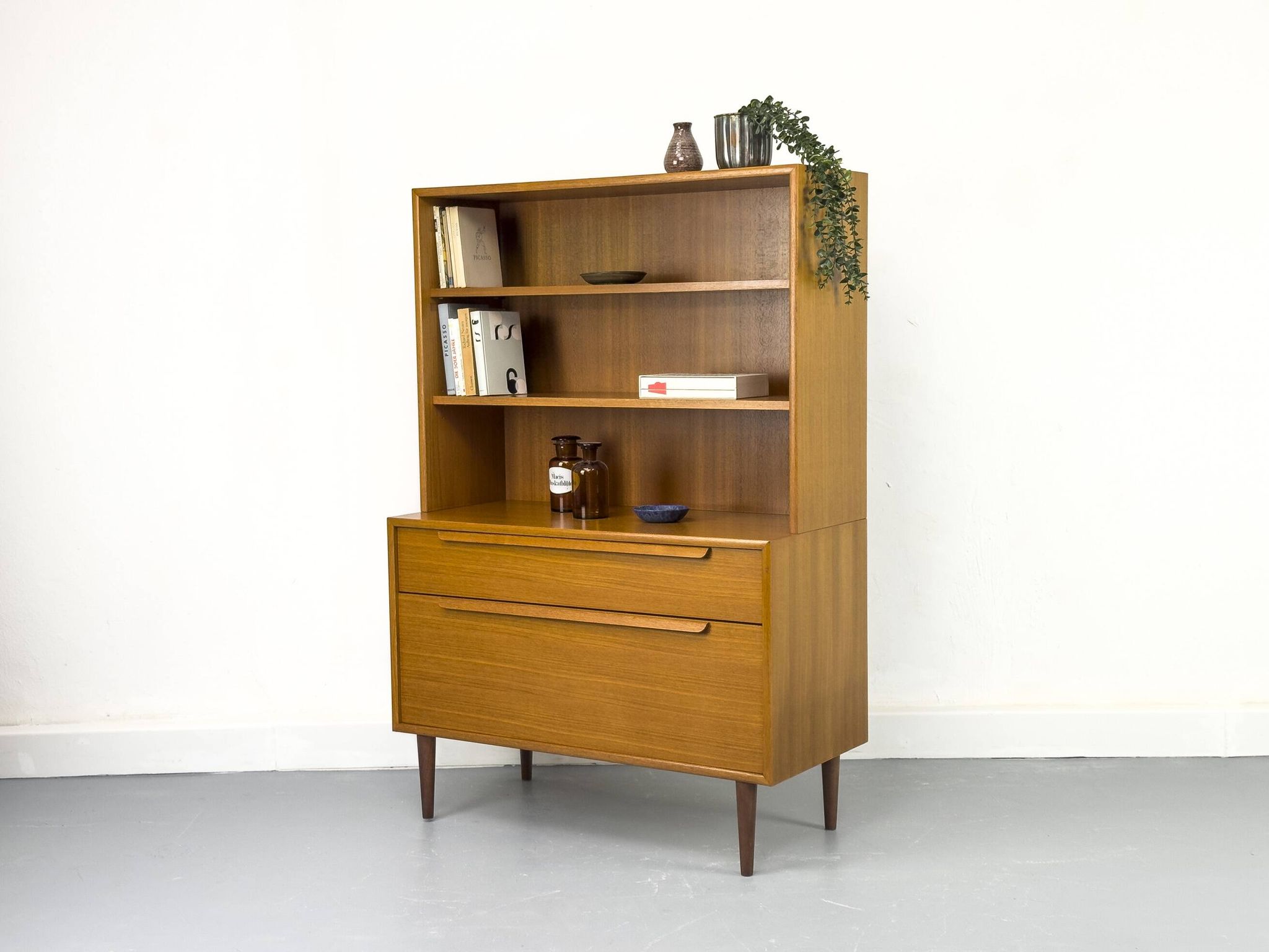 Teak bookcase with drawers from WK Möbel, 1960s