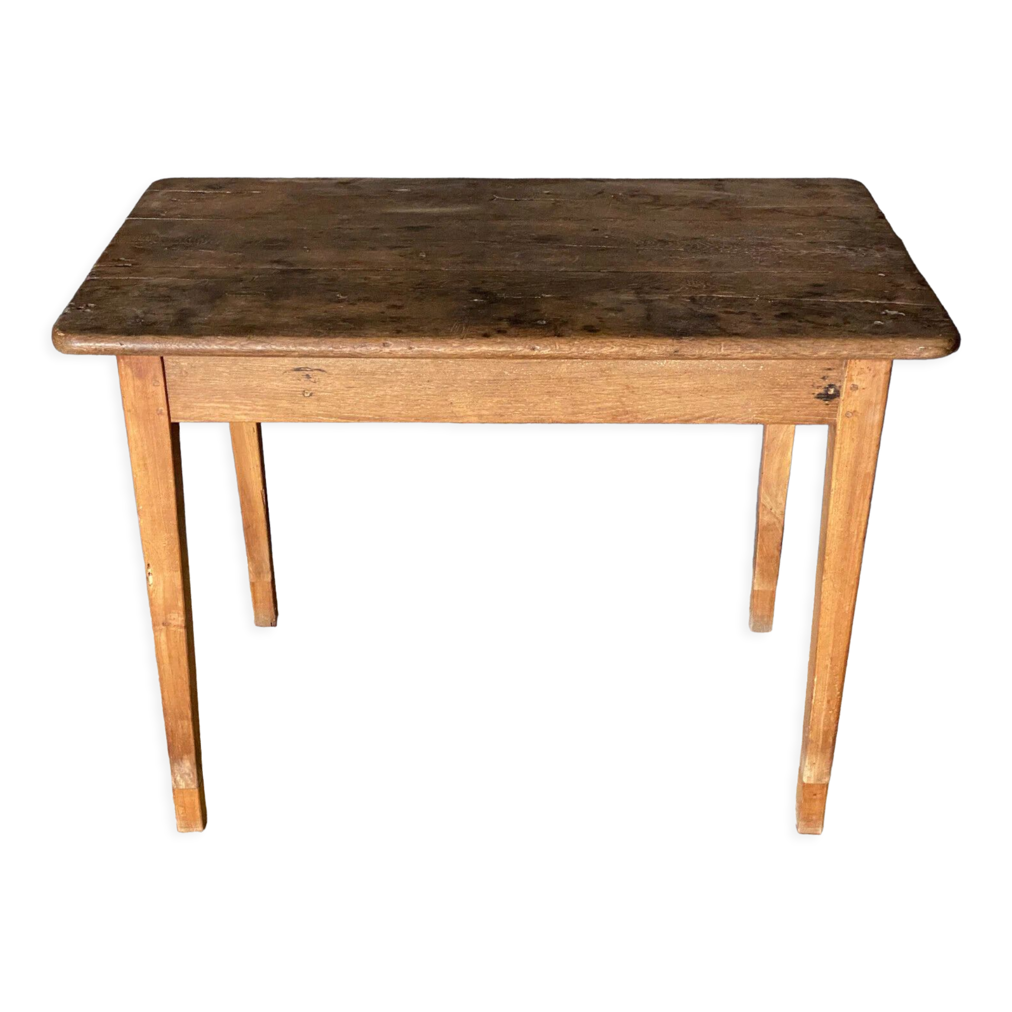 Oak farmhouse table Late nineteenth original patina