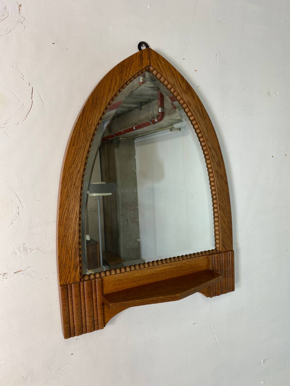Art Deco Oak Amsterdamse School Mirror, 1920s