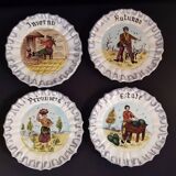 Assiettes 4 saisons en faïence de Bassano