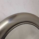 Reggiani round mirror in vintage chrome metal