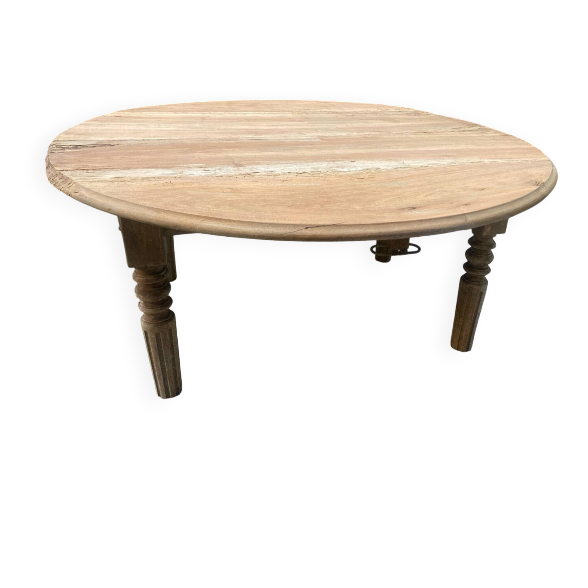 Round farmhouse coffee table