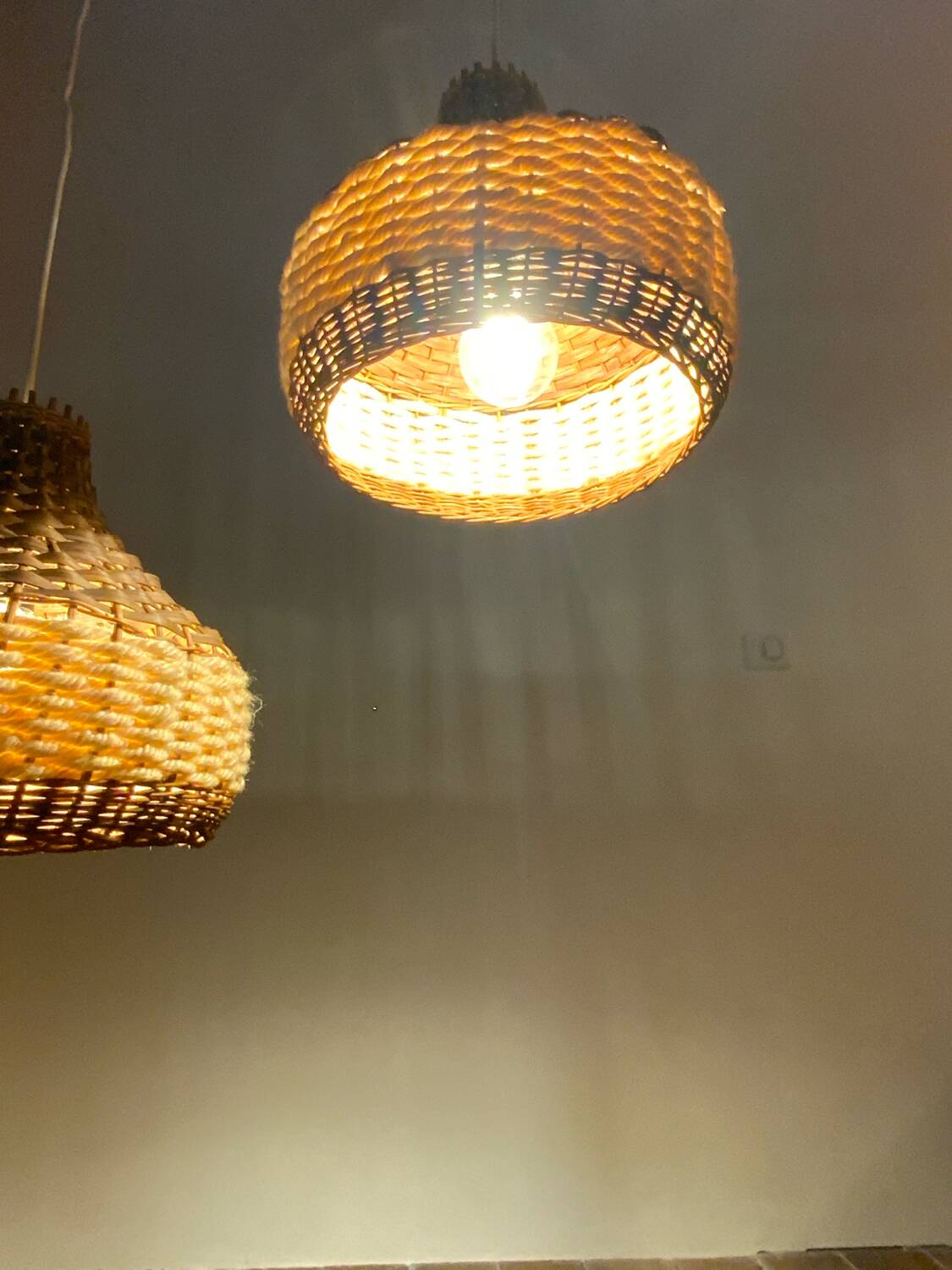 Pair of vintage pendant lights