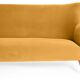Three-seater velvet sofa, German, 1960s, mustard, restored.
