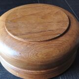 Round cut in solid wood Scandinavian style / vintage 60s-70s