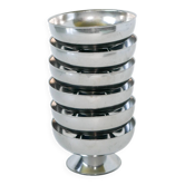 Lot de 6 petites coupes en inox, Basses, Design 1970, 9 X 5 cm