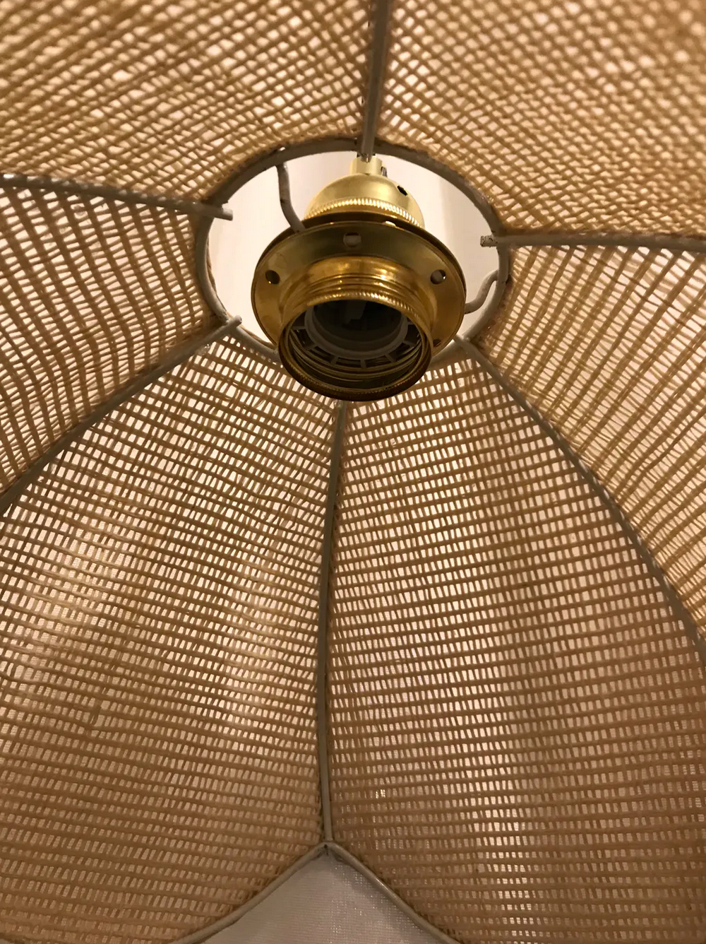 Hanging flower in caning